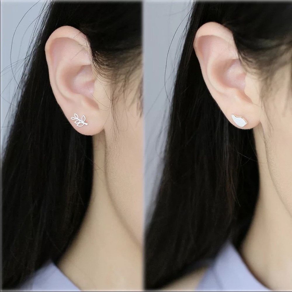 Sterling Silver 925 Stud Earrings - Picture 3 of 3